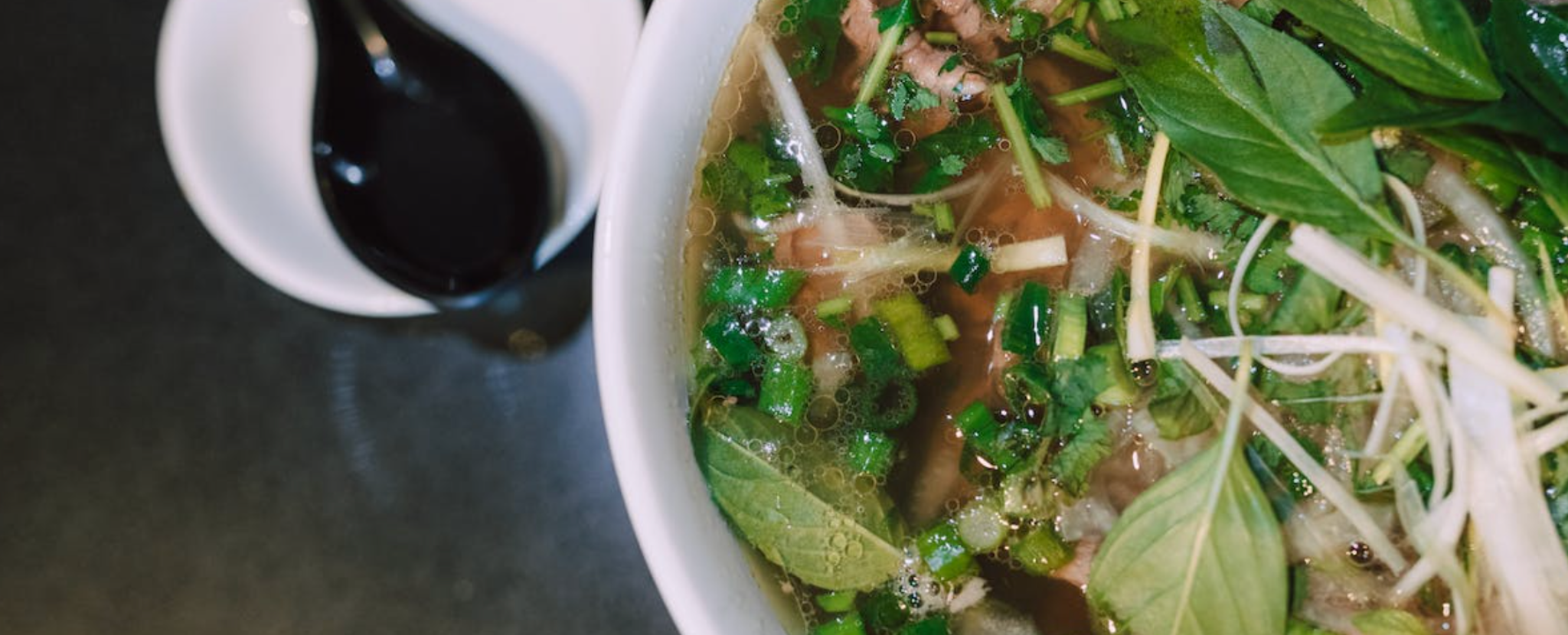 Fresh bowl of Vietnamese pho